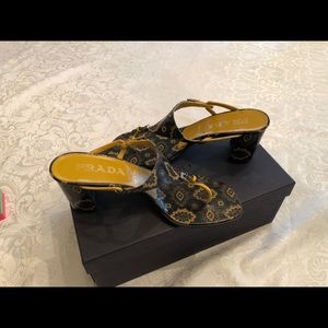 Prada slip on sandals